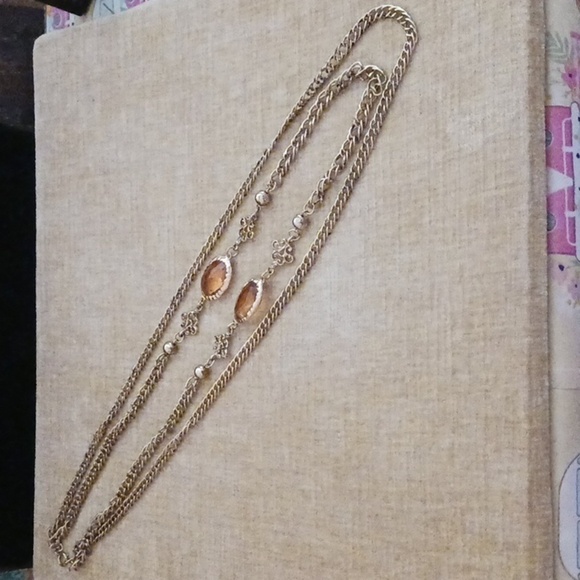 Vintage Korea Multi Gold Tone Chunky Chain Necklace - Picture 1 of 10